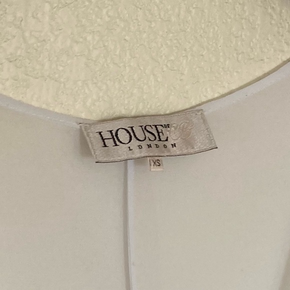 RARE: HOUSE OF CB Evisa Bridal Robe Peignoir XS Extra Small White Sheer Cover Up - Picture 6 of 14